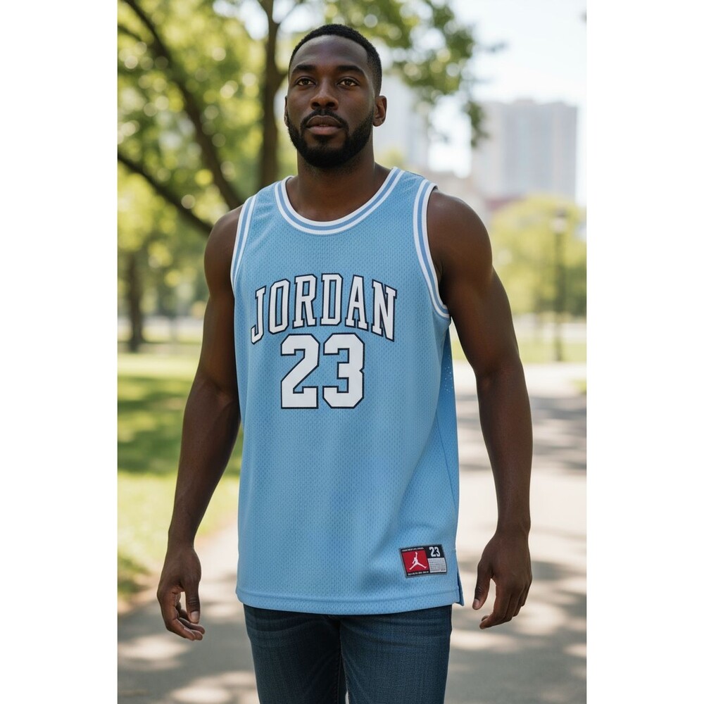 Nike Vintage Rare Jordan Basketball Jersey Blue 23 YL Men Small